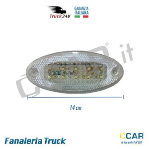 Biqiure 10 Luci LED Laterali Bianche 12V/24V Per Rimorchio E Camion: Indicatori Di Posizione E Ingombro, Impermeabili E Facili Da Montare