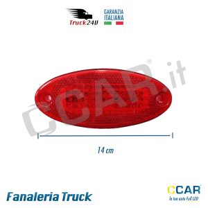 Luce Di Ingombro LED Rotonda 12V Rossa Per Camper, Caravan E Motorhome - DIMATEC