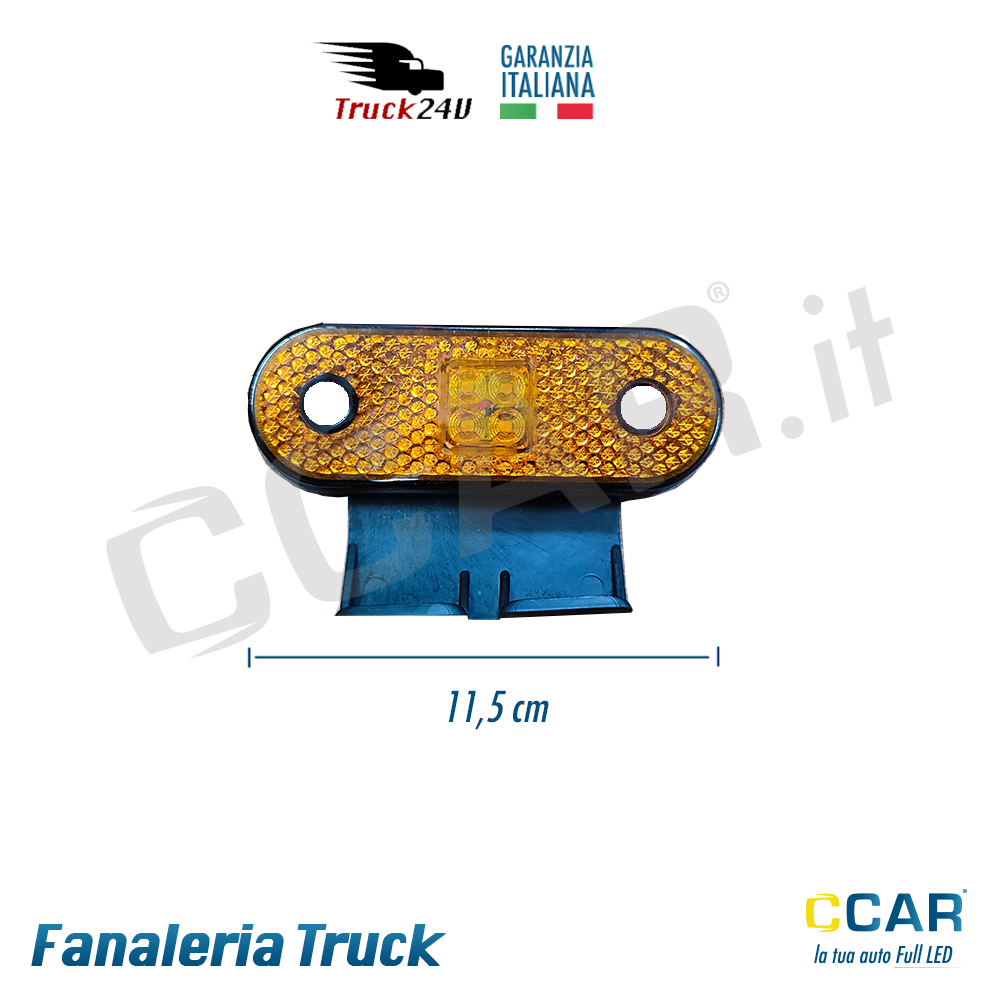 Luce Led Ingombro Laterale 12V Arancione Per Camper, Caravan, Motorhome | Made In Italy