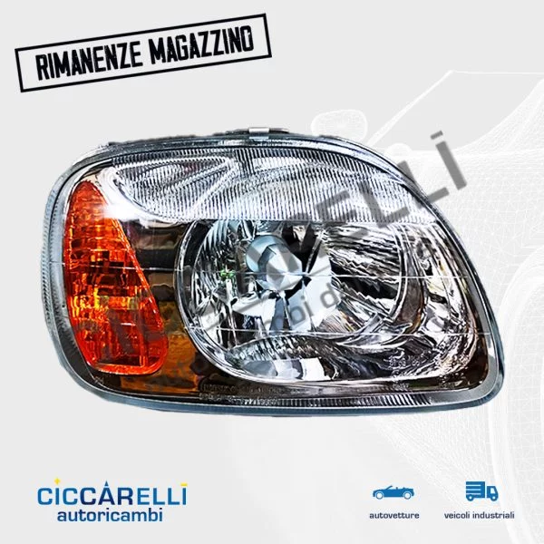 Fanale Anteriore Destro Per Renault Mascott Dal 2003 E Master III 2003-2009, Equal Quality GA3072, Colore Bianco